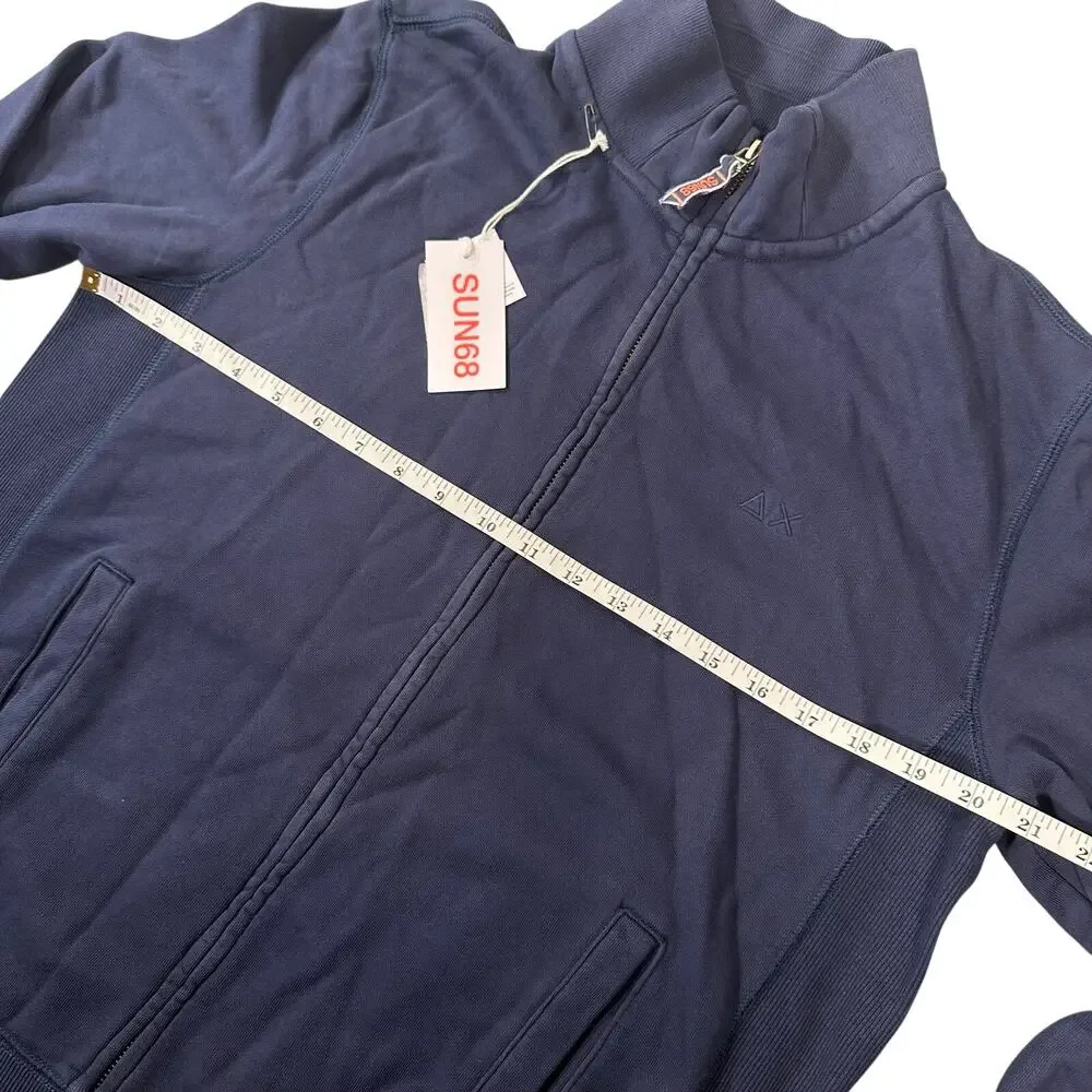 Sun68 Men's Navy‎ Cotton Zip Up Jacket Size L